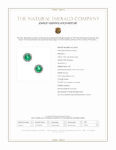 0.40 Ct.Tw.Total Carat Weight Emerald and Natural Diamond Studs Earrings, 18K White Gold Scan Report
