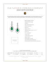 4.91 Ct.Tw. Emerald Natural Diamond Halo Earrings, 18K White Gold Scan Report
