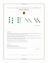 3.23 Ct.Tw. Emerald Natural Diamond Earrings, 18K White & Yellow Appraisal