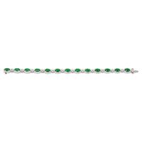 5.71 Ct.Tw. Emerald Natural Diamond Bracelet, 18K White Gold Image