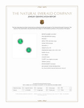 0.78 Ct.Tw.Total Carat Weight Emerald and Natural Diamond Studs Earrings, 18K White Gold Scan Report