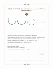 4.65 Ct. Emerald Natural Diamond Accent Stones Necklace, 18K White Gold Appraisal