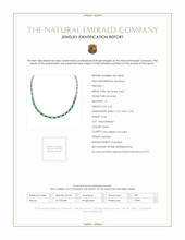 4.65 Ct. Emerald Natural Diamond Accent Stones Necklace, 18K White Gold Scan Report