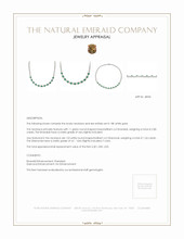 2.80 Ct. Emerald Natural Diamond Necklace, 18K White Gold Appraisal