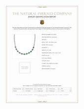 2.80 Ct. Emerald Natural Diamond Necklace, 18K White Gold Scan Report