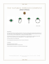 1.85 Ct. Emerald and Natural Diamond Pave Ring, 18K White Gold Appraisal