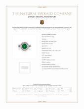 1.85 Ct. Emerald Natural Diamond Pave Ring, 18K White Gold Scan Report