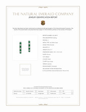 0.17 Ct.Tw. Emerald Natural Diamond Hoops Earrings, 14K White Gold Scan Report