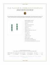 0.17 Ct.Tw.Total Carat Weight Emerald and Natural Diamond Hoops Earrings, 14K White Gold Scan Report