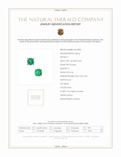 0.46 Ct.Tw. Emerald Studs Earrings, 14K White Gold Scan Report