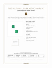 0.46 Ct.Tw. Emerald Studs Earrings, 14K White Gold Scan Report
