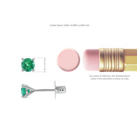 0.46 Ct.Tw. Emerald Studs Earrings, 14K White Gold Image