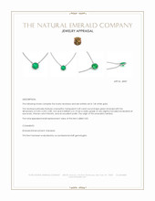 0.30 Ct. Emerald Solitaire Necklace, 14K White Gold Appraisal