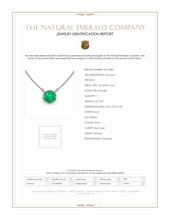0.30 Ct. Emerald Solitaire Necklace, 14K White Gold Scan Report