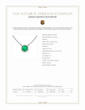 0.30 Ct. Emerald Solitaire Necklace, 14K White Gold Scan Report