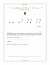 0.60 Ct.Tw.Total Carat Weight Emerald Drops Earrings, 14K White Gold Appraisal