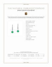 0.60 Ct.Tw.Total Carat Weight Emerald Drops Earrings, 14K White Gold Scan Report