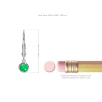 0.60 Ct.Tw. Emerald Drops Earrings, 14K White Gold Image