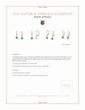 0.60 Ct.Tw. Emerald Drops Earrings, 14K Yellow Gold Appraisal