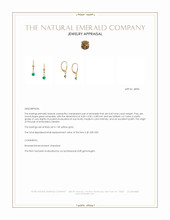 0.60 Ct.Tw.Total Carat Weight Emerald Bezel Earrings, 14K Yellow Gold Appraisal