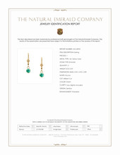 0.60 Ct.Tw.Total Carat Weight Emerald Bezel Earrings, 14K Yellow Gold Scan Report