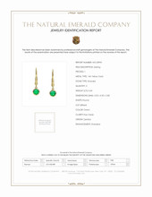 0.60 Ct.Tw. Emerald Drops Earrings, 14K Yellow Gold Scan Report