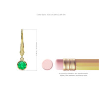 0.60 Ct.Tw. Emerald Drops Earrings, 14K Yellow Gold Image