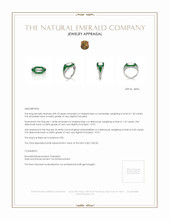 1.20 Ct. Emerald and Diamond Ring - Platinum 950 Appraisal