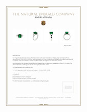 2.93 Ct. Emerald and Diamond Ring, Platinum 950 Appraisal