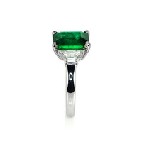 2.93 Ct. Emerald and Diamond Ring, Platinum 950 Image