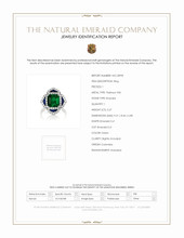3.27 Ct. Emerald Natural Diamond Pave Ring, Platinum 950 Scan Report