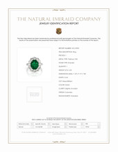 4.33 Ct. Emerald and Diamond Ring, Platinum 950 Scan Report