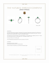 0.35 Ct. Emerald Natural Diamond Pave Ring, 18K White Gold Appraisal