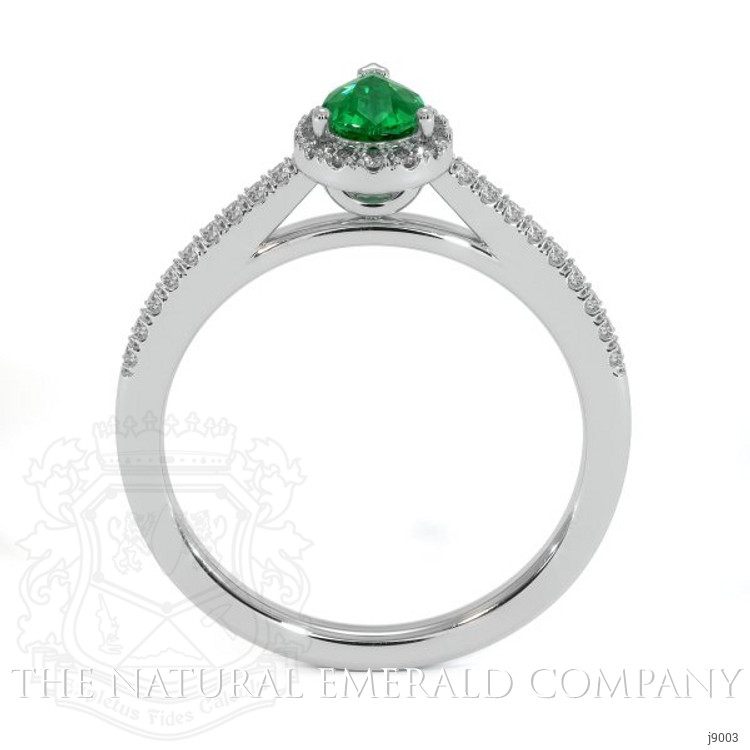 Emerald Ring - Pear 0.37 Ct. - 18K White Gold #J9003 | The Natural ...