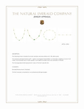 5.02 Ct. Emerald Bezel Necklace, 18K Yellow Gold Appraisal