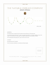 5.02 Ct. Emerald Bezel Necklace, 18K Yellow Gold Appraisal