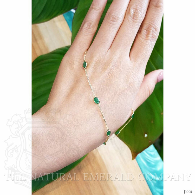 5.02 Ct. Emerald Bezel Necklace, 18K Yellow Gold