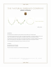 2.60 Ct. Emerald Bezel Necklace, 18K Yellow Gold Appraisal