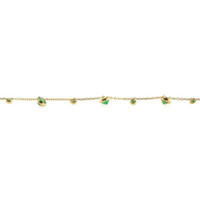 2.60 Ct. Emerald Emerald Bezel Necklace, 18K Yellow Gold Image