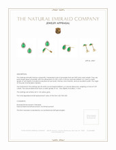 0.80 Ct.Tw. Emerald Natural Diamond Pave Earrings, 14K Yellow Gold Appraisal