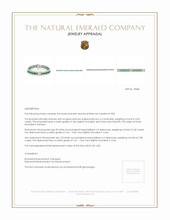 4.03 Ct.Tw.Total Carat Weight Emerald and Diamond Tennis/Line Bracelet, Platinum 950 Appraisal
