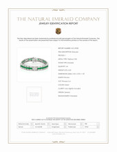 4.03 Ct.Tw.Total Carat Weight Emerald and Diamond Tennis/Line Bracelet, Platinum 950 Scan Report