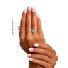 1.50 Ct. Emerald and Diamond Ring, Platinum 950 Image