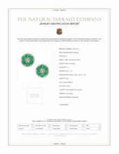 1.73 Ct.Tw.Total Carat Weight Emerald and Diamond Earrings, 18K White Gold Scan Report