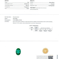 4.07 Ct. Emerald Natural Diamond Ring, 18K White Gold Scan Report