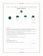 10.02 Ct. Emerald Natural Diamond Ring, 18K White Gold Appraisal