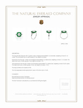 1.41 Ct. Emerald Natural Diamond Antique Style Ring, Platinum 950 Appraisal