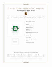 1.41 Ct. Emerald and Diamond Ring, Platinum 950 Scan Report