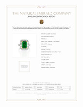 2.26 Ct. Emerald and Natural Diamond Halo Ring, Platinum & 18K Yellow Scan Report