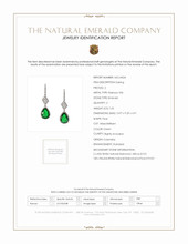7.65 Ct.Tw. Emerald Natural Diamond Antique Style Earrings, Platinum 950 Scan Report
